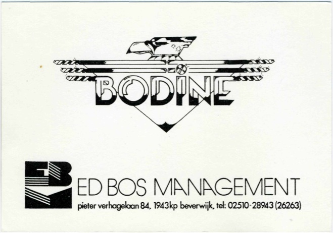 1983 Ed Bos Management card