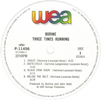 Three Times Running WEA Japan label